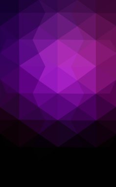 Üçgenler ve degrade origami tarzında oluşan koyu mor kenarlı tasarım deseni.