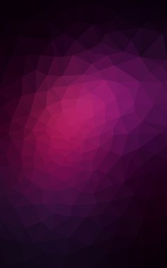 Üçgenler ve degrade origami tarzında oluşan koyu pembe poligonal tasarım deseni.