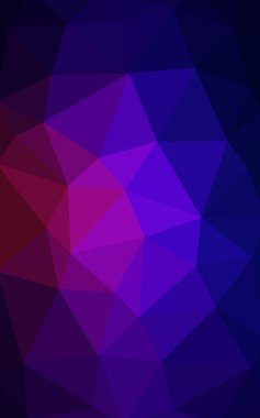 Üçgenler ve degrade origami tarzında oluşan koyu mavi, kırmızı kenarlı tasarım deseni