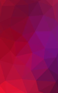 Üçgenler ve degrade origami tarzında oluşan koyu mor, pembe poligonal tasarım deseni