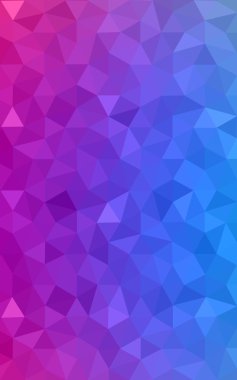 Üçgenler ve degrade origami tarzı oluşur çok renkli pembe, mavi köşeli tasarım deseni.