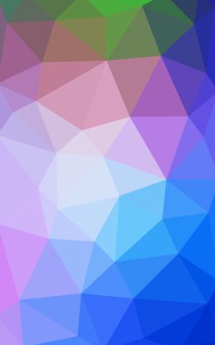 Üçgenler ve degrade origami tarzında oluşan ışık mavi, kırmızı kenarlı tasarım desen