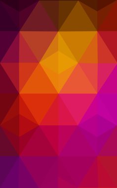 Üçgenler ve degrade origami tarzı oluşur çok renkli koyu pembe, kırmızı, turuncu poligonal tasarım deseni.