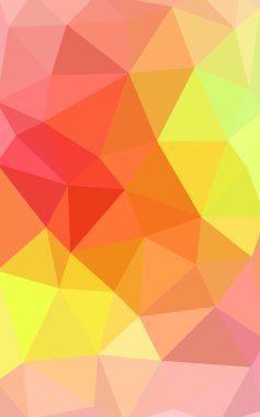 Kırmızı, sarı poligonal tasarım deseni, hangi üçgenler ve degrade origami tarzında oluşan ışık