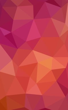 Kırmızı, sarı poligonal tasarım deseni, hangi üçgenler ve degrade origami tarzında oluşan ışık