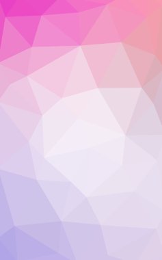 Üçgenler ve degrade origami tarzında oluşan hafif mor pembe poligonal tasarım deseni