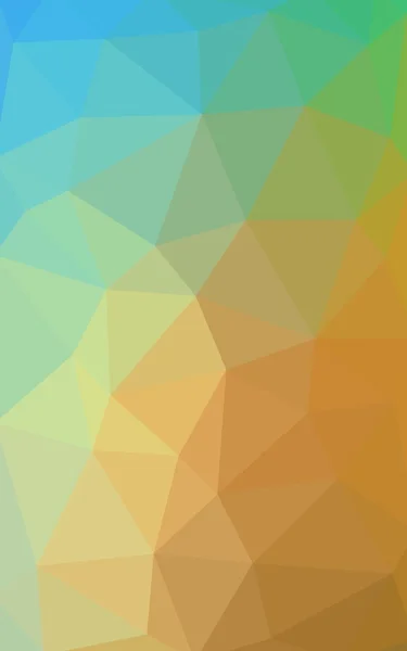 Hellblaues, grünes polygonales Muster, das aus Dreiecken und einem Farbverlauf im Origami-Stil besteht — Stockfoto