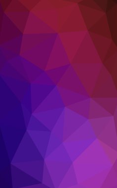 Üçgenler ve degrade origami tarzında oluşan koyu mavi, kırmızı kenarlı tasarım deseni