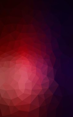 Üçgenler ve degrade origami tarzı oluşur çok renkli koyu mavi, kırmızı kenarlı tasarım deseni.