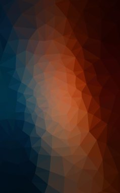 Üçgenler ve degrade origami tarzı oluşur çok renkli koyu mavi, kırmızı kenarlı tasarım deseni.