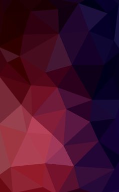 Üçgenler ve degrade origami tarzında oluşan koyu mavi, kırmızı kenarlı tasarım deseni