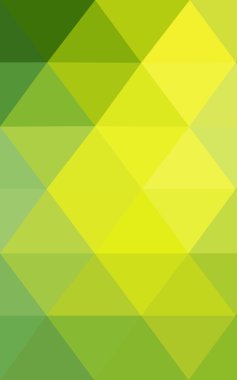 Üçgenler ve degrade origami tarzı oluşur çok renkli yeşil, sarı, turuncu poligonal tasarım deseni.