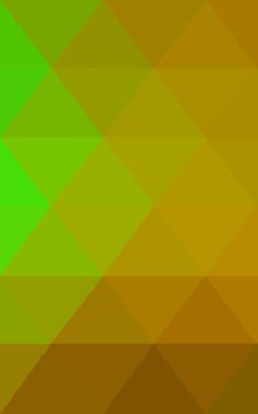 Üçgenler ve degrade origami tarzı oluşur çok renkli yeşil, sarı, turuncu poligonal tasarım deseni.