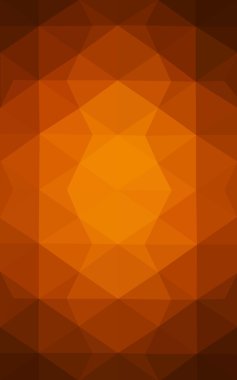 Üçgenler ve degrade origami tarzında oluşan koyu turuncu poligonal tasarım deseni.
