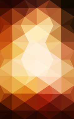 Üçgenler ve degrade origami tarzında oluşan koyu turuncu poligonal tasarım deseni.