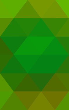 Üçgenler ve degrade origami tarzı oluşur çok renkli yeşil, sarı, turuncu poligonal tasarım deseni.