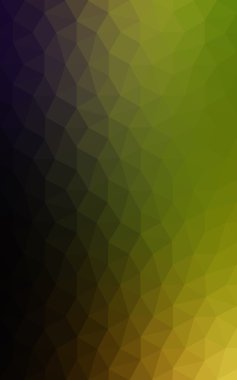 Üçgenler ve degrade origami tarzı oluşur çok renkli koyu yeşil, sarı, turuncu poligonal tasarım deseni.