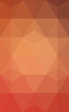 Degrade, arka planda origami stil ve üçgen oluşur turuncu poligonal desen.