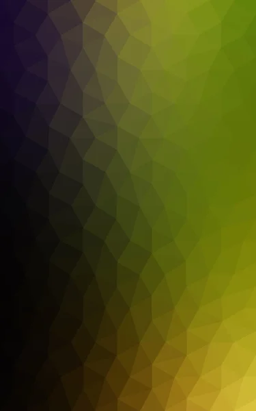 多色的暗绿色、 黄色、 橙色的多边形设计模式，三角形和梯度的折纸样式组成的. — 图库照片