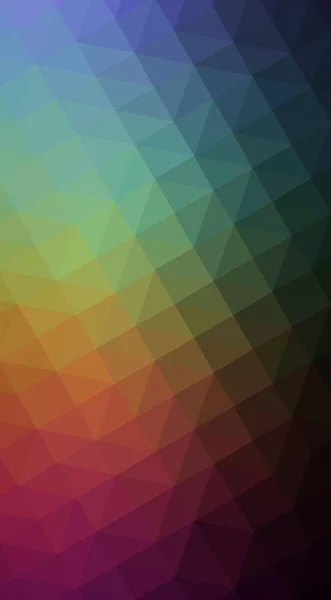 Ilustração de design poligonal escuro multicolorido, que consiste em — Fotografia de Stock