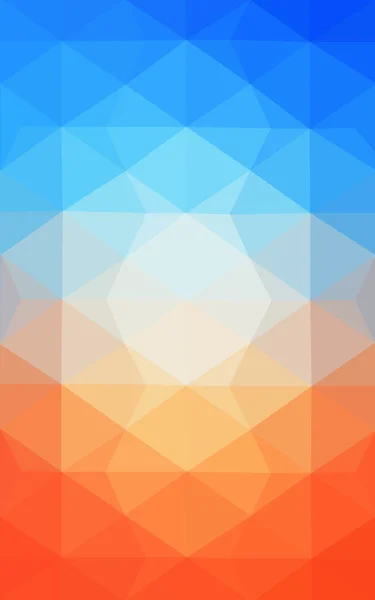 Multicolor blue, yellow, orange polygonal design pattern, which consist of triangles and gradient in origami style. — Stock Photo, Image