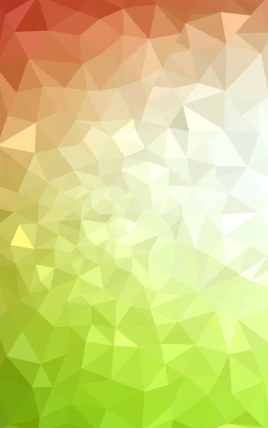 Mehrfarbiges rotes, grünes polygonales Designmuster, das aus Dreiecken und Farbverlauf im Origami-Stil besteht. — Stockfoto