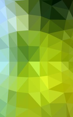 Üçgenler ve degrade origami tarzında oluşan ışık yeşil-sarı poligonal tasarım deseni