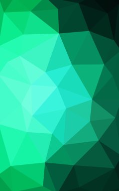 Üçgenler ve degrade origami tarzında oluşan ışık yeşil köşeli tasarım deseni