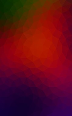 Üçgenler ve degrade origami tarzı oluşur çok renkli koyu kırmızı, yeşil köşeli tasarım deseni.