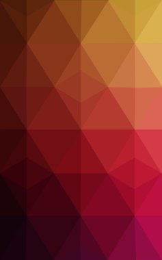 Üçgenler ve degrade origami tarzı oluşur çok renkli koyu pembe, sarı poligonal tasarım deseni.