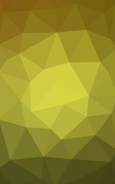 Üçgenler ve degrade origami tarzında oluşan ışık yeşil-sarı poligonal tasarım deseni
