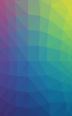 Üçgenler ve degrade origami tarzında oluşan ışık çok renkli köşeli tasarım deseni