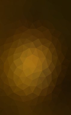 Üçgenler ve degrade origami tarzında oluşan koyu turuncu poligonal tasarım deseni.