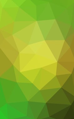 Üçgenler ve degrade origami tarzında oluşan ışık yeşil-sarı poligonal tasarım deseni