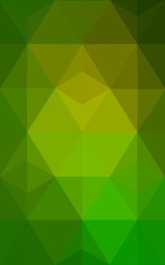 Üçgenler ve degrade origami tarzı oluşur çok renkli yeşil, sarı, turuncu poligonal tasarım deseni.