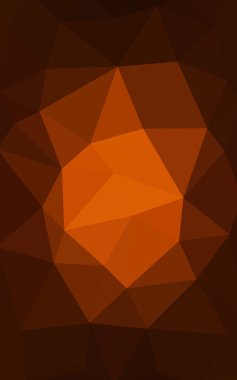 Üçgenler ve degrade origami tarzında oluşan koyu turuncu poligonal tasarım deseni