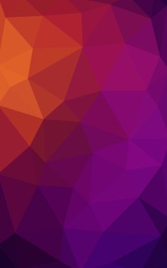 Üçgenler ve degrade origami tarzında oluşan koyu pembe, sarı poligonal tasarım deseni