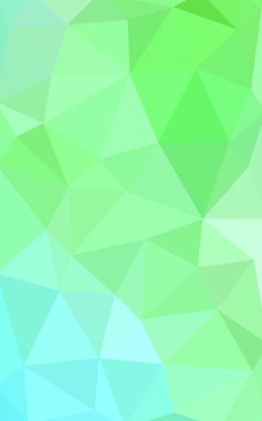 Üçgenler ve degrade origami tarzında oluşan ışık yeşil köşeli tasarım deseni