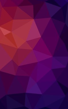 Üçgenler ve degrade origami tarzında oluşan koyu pembe, sarı poligonal tasarım deseni