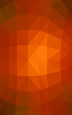 Üçgenler ve degrade origami tarzında oluşan koyu kırmızı, sarı poligonal tasarım deseni