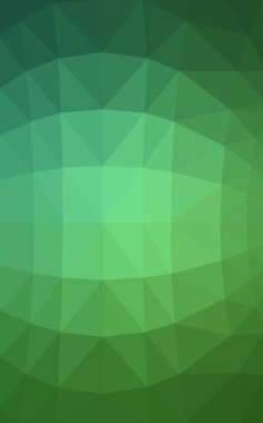 Üçgenler ve degrade origami tarzında oluşan ışık yeşil köşeli tasarım deseni