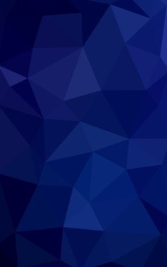 Üçgenler ve degrade origami tarzı oluşur koyu mavi köşeli tasarım deseni