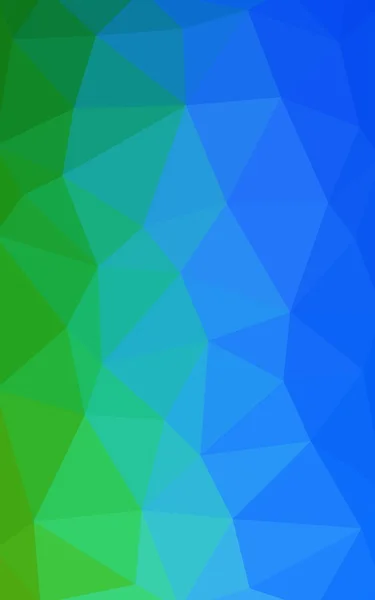 Világoskék, zöld sokszögű tervezési minta, amely áll a háromszögek és átmenet, origami stílusban — Stock Fotó