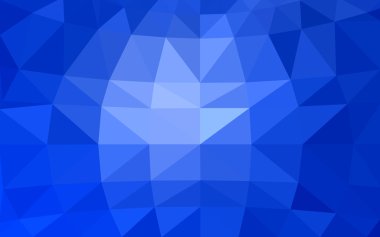 Üçgenler ve degrade origami tarzında oluşan ışık mavi köşeli tasarım deseni