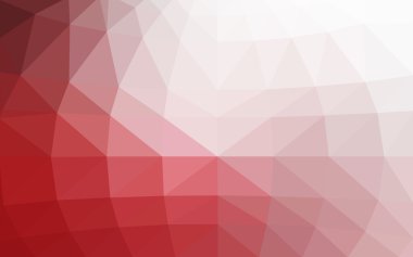 Üçgenler ve degrade origami tarzında oluşan ışık kırmızı köşeli tasarım deseni