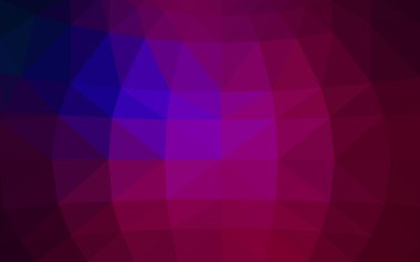 Üçgenler ve degrade origami tarzı oluşur koyu pembe, mavi köşeli tasarım deseni