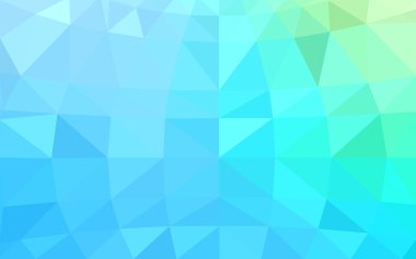 Açık mavi, poligonal tasarım deseni, yeşil üçgenler ve degrade origami tarzı hangi oluşur