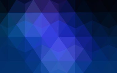 Üçgenler ve degrade origami tarzı oluşur koyu mavi köşeli tasarım deseni.