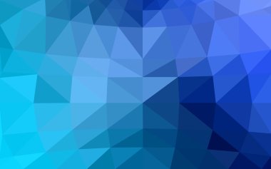 Üçgenler ve degrade origami tarzında oluşan ışık mavi köşeli tasarım deseni