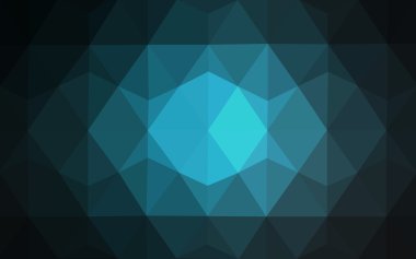 Üçgenler ve degrade origami tarzı oluşur koyu mavi köşeli tasarım deseni.